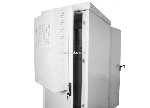 Шкаф уличный всепогодный напольный укомплектованный 18U (Ш700 × Г600), комплектация ТК-IP54
