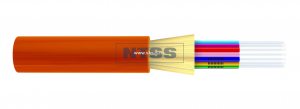 Оптический кабель распределительный, OS2, 9/125, 24 волокна, LSZH, жёлтый