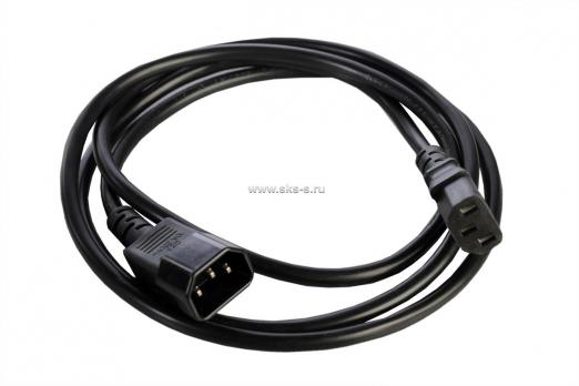 Шнур питания с заземлением IEC 60320 C13/IEC 60320 C14, 10 А / 250 В (3 ? 1,0), длина 3 м