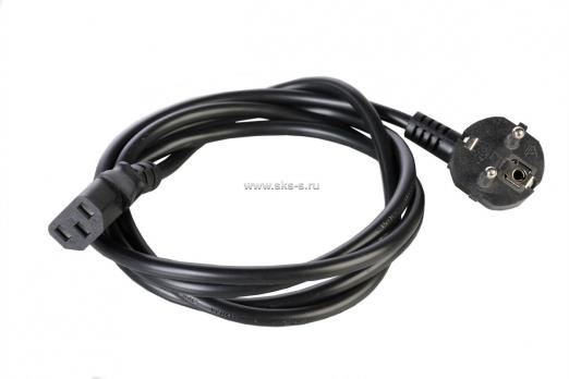Шнур питания с заземлением IEC 60320 C13/Schuko, 10 А / 250 В (3 ? 1,0), длина 1,8 м