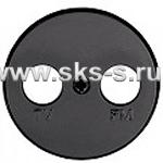 Накладка розетки  TV+FM 2  (черный) Vintage