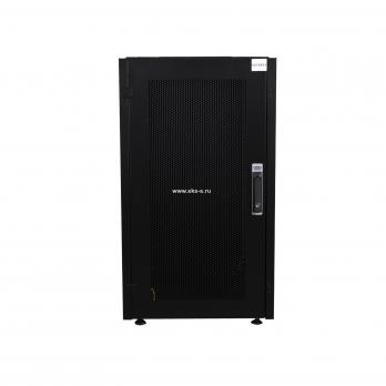 Шкаф напольный, телекоммуникационный 19", 20U 600х800, передняя дверь перфорация, задняя стенка перфорированная, черный