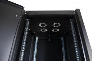 Шкаф напольный, телекоммуникационный 19", 42U 600х1200, передняя дверь металл, задняя стенка сплошная, металл, черный
