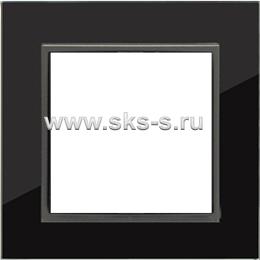 Рамка 5-постовая из натурального темного стекла LK80