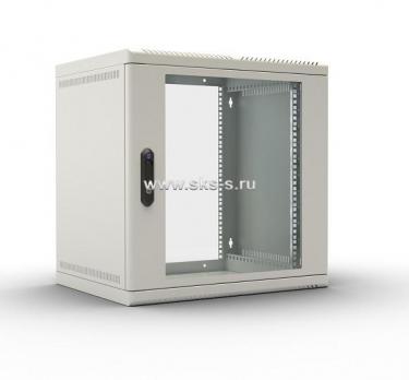 Шкаф телекоммуникационный настенный 6U (600 x 480) дверь стекло