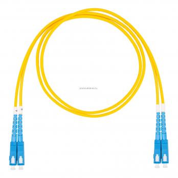 Шнур оптический коммутационный (патч-корд), SC-SC, дуплекс (duplex) OS2, нг(А)-HF, желтый, 1,0 м