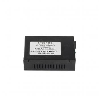 WDM медиаконвертер NTSS с RJ45 портом 10/100Base-T и 10/100Base-FX с разъемом SC,длина волны (передача/прием) 1550/1310 нм, SM, дальность до 20 км, DC