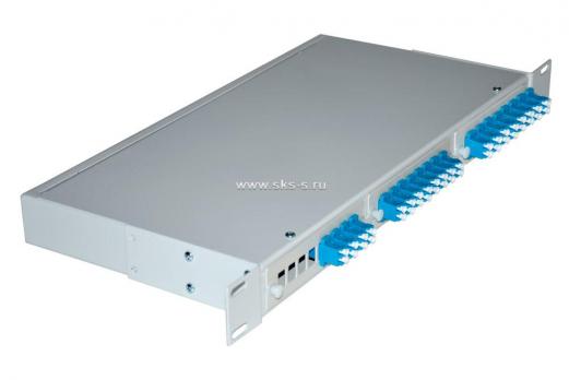 Кросс NTSS оптический 19'' укомплектованный 1U, 20 портов LC/UPC duplex, 9/125 мкм (планки, сплайс-кассета 2шт, пигтейлы, КДЗС, адаптеры)