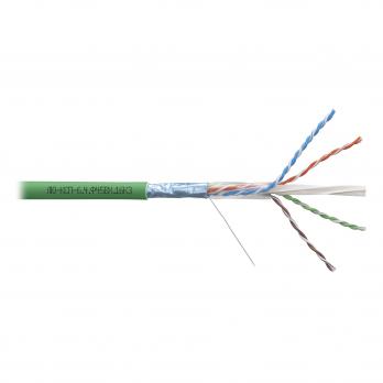 Кабель Премиум F/UTP, 4 пары, Кат.6 (Класс E), 450 МГц, AWG 23, внутренний нг(А)-LSLTx, зеленый, катушка 305м