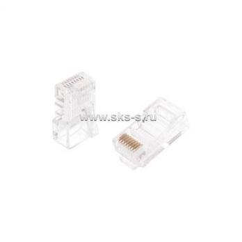 Коннектор RJ-45, UTP, Кат.6, универсальный, уп-ка 100 шт.