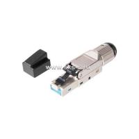 Коннектор RJ45/8P8C под витую пару, Кат.6A, 50µ, T568B, самозажимной, полный экран