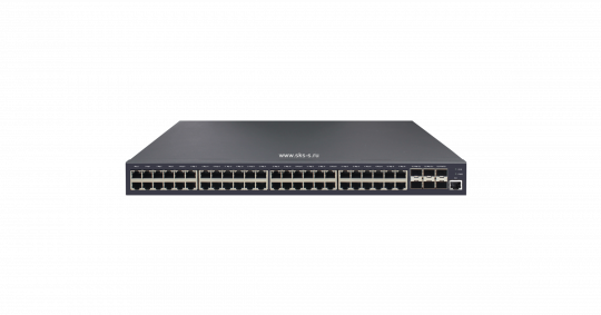 Управляемый коммутатор L2++ Stack GIGALINK 48 BASE-T 1000Mb/s портов, 6 10G SFP+, 1 Console. 1U 19", 220V