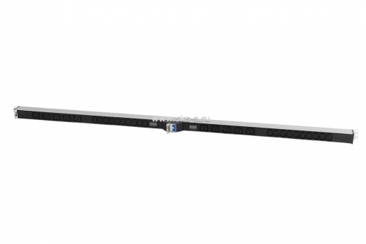 Вертикальный блок розеток Rem-32 на 2 контура по  10 IEC 60320 C13, 5 IEC 60320 C19 с авт., и амп., 2 ? 16 А, алюм., 33-38U, колодка