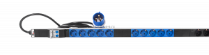 Верт блок розеток, мониторинг, измерение, 1 фаза 32A, авт, 20S, 1420 мм, вх IEC 309, шнур 3м
